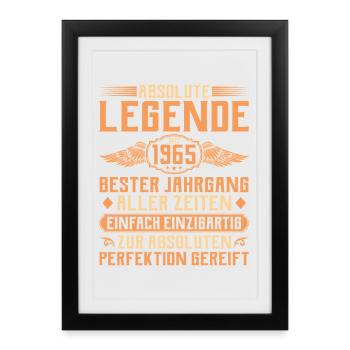 60e anniversaire - Légende depuis 1965 - Affiche encadrée (27 × 37 cm) - noir - Devant