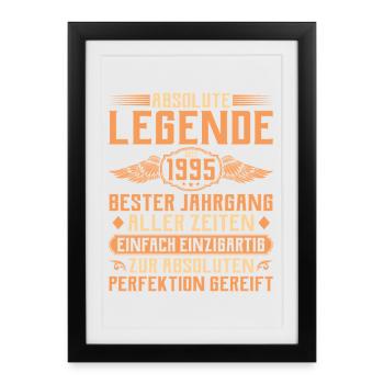 30th birthday - Legend since 1995 - Framed poster (27 × 37 cm) - black - Front