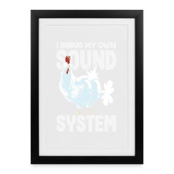 Public Fart Funny Inappropriate - Framed poster (27 × 37 cm) - black - Front