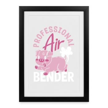 Public Fart Funny Inappropriate - Framed poster (27 × 37 cm) - black - Front