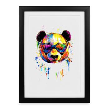 Panda Bear Giant Pandas Giant Panda Cute Panda Bear - Framed poster (27 × 37 cm) - black - Front