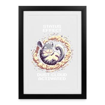 Status Effect: Dust Cloud Active | Chinchilla - Framed poster (27 × 37 cm) - black - Front