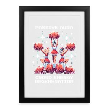 Passive Aura: Crowd Energy Boost | Cheerleading - Framed poster (27 × 37 cm) - black - Front