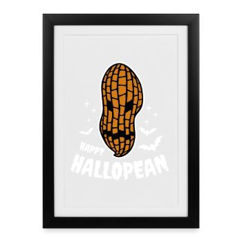 Déguisement d'Halloween : Cacahuète effrayante - Affiche encadrée (27 × 37 cm) - noir - Devant