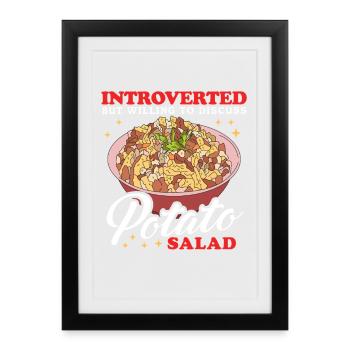 Salade de pommes de terre Cadeau de salade de pommes de terre - Affiche encadrée (27 × 37 cm) - noir - Devant