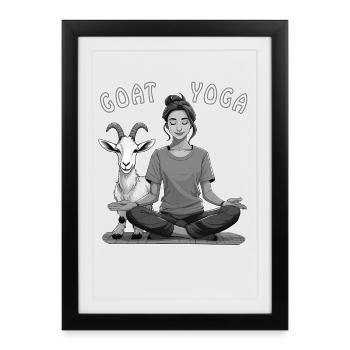 YOGA GOAT YOGA SW - Affiche encadrée (27 × 37 cm) - noir - Devant