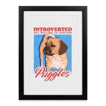 Puggle Dogs Dog Owner Gift - Framed poster (27 × 37 cm) - black - Front