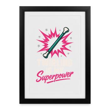 Baton Twirler Majorette Captain Squad Club - Framed poster (27 × 37 cm) - black - Front