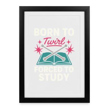 Baton Twirler Majorette Captain Squad Club - Framed poster (27 × 37 cm) - black - Front