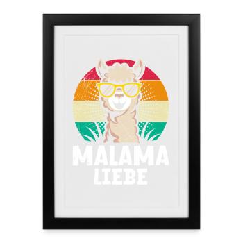 Soon to be Mom MALAMA LOVE Retro Funny - Framed poster (27 × 37 cm) - black - Front