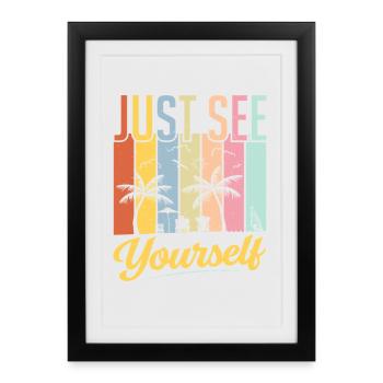Inspiring Self-Love Sunset - Framed poster (27 × 37 cm) - black - Front