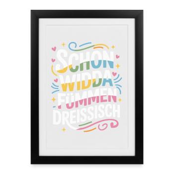 Already Widda Fümmen Dreissisch 50th birthday - Framed poster (27 × 37 cm) - black - Front