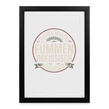 Already Widda Fümmen Dreissisch 50th birthday - Framed poster (27 × 37 cm) - black - Front