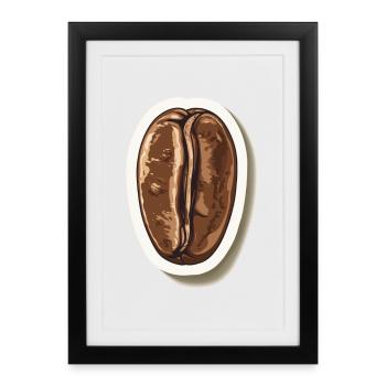 Kaffee - Gerahmtes Poster (27 × 37 cm) - Schwarz - Vorne