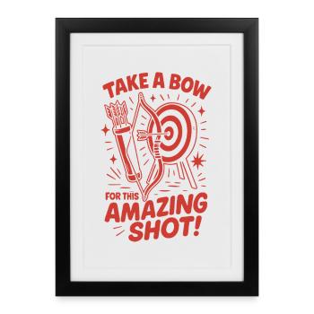 Inclinez-vous devant cet archer incroyable - Affiche encadrée (27 × 37 cm) - noir - Devant
