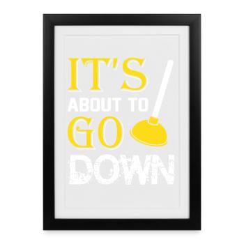 Heating Engineer Heating Construction Plumber Plumber - Framed poster (27 × 37 cm) - black - Front