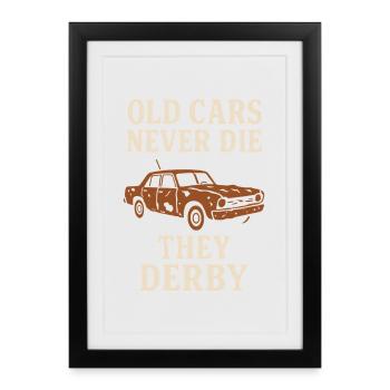 Démolition Derby Fan Pit Crew Crash Driver Fair - Affiche encadrée (27 × 37 cm) - noir - Devant