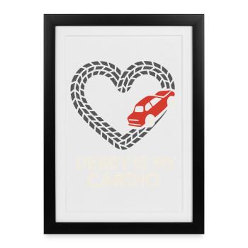 Démolition Derby Fan Pit Crew Crash Driver Fair - Affiche encadrée (27 × 37 cm) - noir - Devant