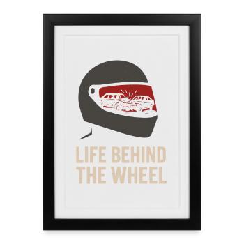 Démolition Derby Fan Pit Crew Crash Driver Fair - Affiche encadrée (27 × 37 cm) - noir - Devant