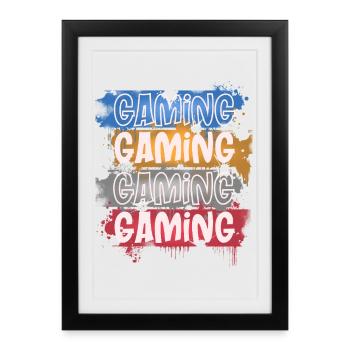 Jeu - Affiche encadrée (27 × 37 cm) - noir - Devant