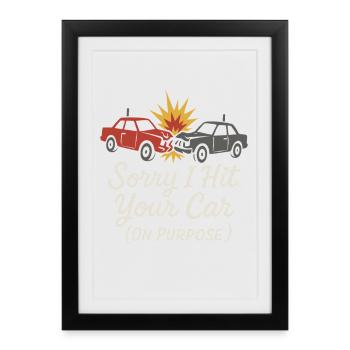 Démolition Derby Fan Pit Crew Crash Driver Fair - Affiche encadrée (27 × 37 cm) - noir - Devant