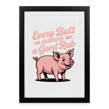 BBQ Griller Griller Dicton drôle - Affiche encadrée (27 × 37 cm) - noir - Devant