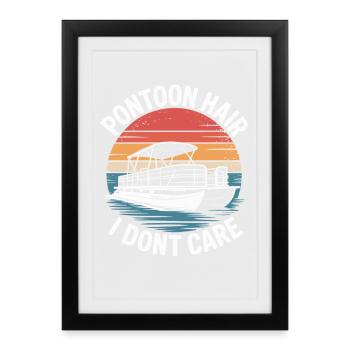 Capitaine de ponton, dicton de bateau ponton - Affiche encadrée (27 × 37 cm) - noir - Devant