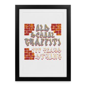 Petroglyph Petroglyphs Pictographs - Framed poster (27 × 37 cm) - black - Front