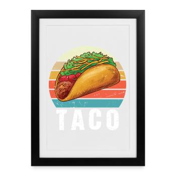 Taco Vintage - Framed poster (27 × 37 cm) - black - Front