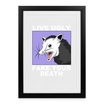 Cute Aupsum Animal - Framed poster (27 × 37 cm) - black - Front