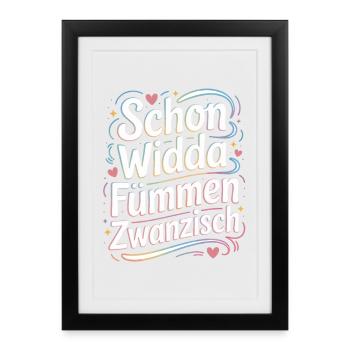 Already Widda Fümmen Zwanzisch 50th birthday - Framed poster (27 × 37 cm) - black - Front