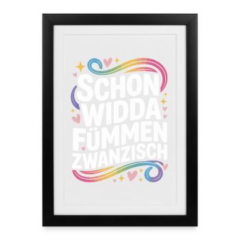 Already Widda Fümmen Zwanzisch 50th birthday - Framed poster (27 × 37 cm) - black - Front