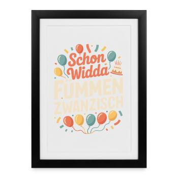 Already Widda Fümmen Zwanzisch 50th birthday - Framed poster (27 × 37 cm) - black - Front