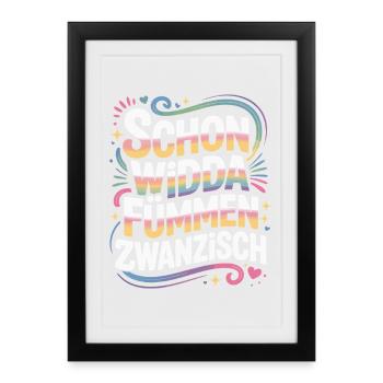 Already Widda Fümmen Zwanzisch 50th birthday - Framed poster (27 × 37 cm) - black - Front