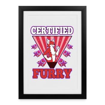 Fourrure certifiée - Affiche encadrée (27 × 37 cm) - noir - Devant