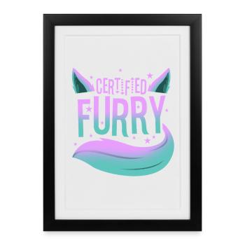 Fourrure certifiée - Affiche encadrée (27 × 37 cm) - noir - Devant