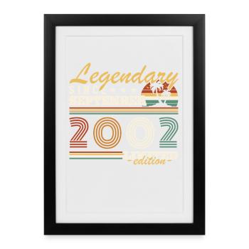 Septembre 2002 Vintage Rétro Cadeau d’anniversaire - Affiche encadrée (27 × 37 cm) - noir - Devant