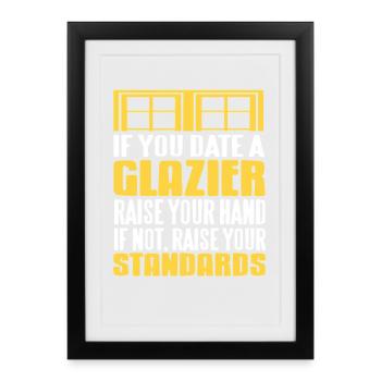 Humour de vitrier sexy Je ne peux pas m'empêcher de croire - Affiche encadrée (27 × 37 cm) - noir - Devant