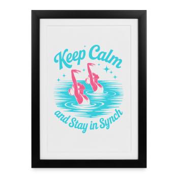 Natation synchronisée Natation artistique Sports nautiques - Affiche encadrée (27 × 37 cm) - noir - Devant