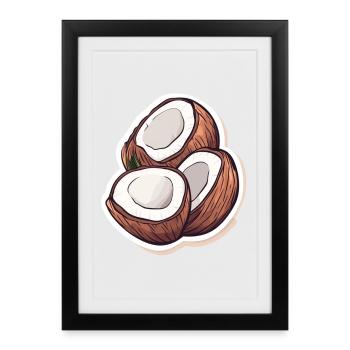 coconut - Framed poster (27 × 37 cm) - black - Front