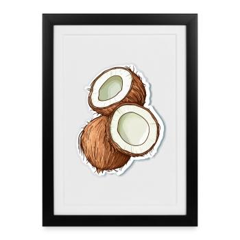 Kokosnuss Coconut - Affiche encadrée (27 × 37 cm) - noir - Devant