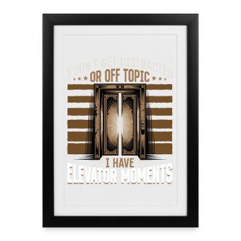 Elevator toddler & kids - Framed poster (27 × 37 cm) - black - Front