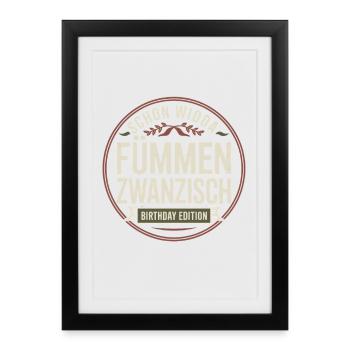 Already Widda Fümmen Zwanzisch 50th birthday - Framed poster (27 × 37 cm) - black - Front