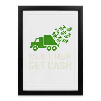 Chauffeur de camion à ordures Garbage Dad Hero Pickup Truck - Affiche encadrée (27 × 37 cm) - noir - Devant