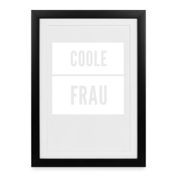 Cool woman - Framed poster (27 × 37 cm) - black - Front