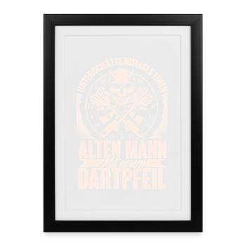 fléchettes - Affiche encadrée (27 × 37 cm) - noir - Devant
