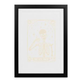 La carte de tarot du conférencier motivateur du coach de vie - Affiche encadrée (27 × 37 cm) - noir - Devant