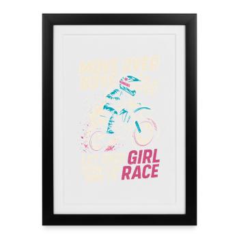 Move Over Boys - This girl shows you how to - Framed poster (27 × 37 cm) - black - Front