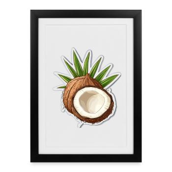 Kokosnuss Coconut - Affiche encadrée (27 × 37 cm) - noir - Devant