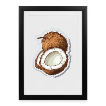 Kokosnuss Coconut - Affiche encadrée (27 × 37 cm) - noir - Devant
